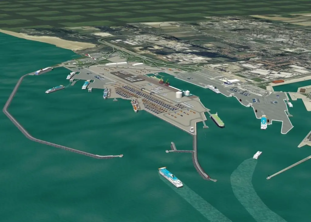 The plans include a new outer breakwater to the East