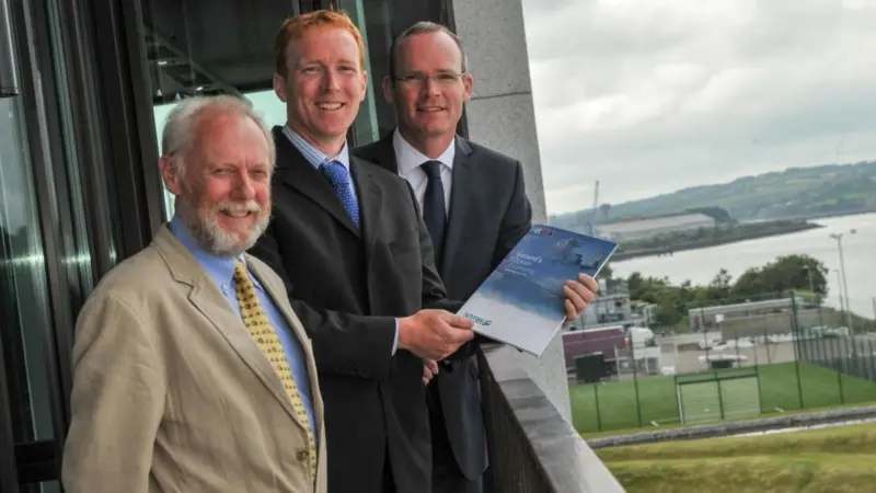 Pictured at the launch of the Report on the Blue Economy by Socio-Economic Marine Research Unit (SEMRU) at NUIG, are (l-r) Michael Cuddy and Stephen Hynes, SEMRU and Minister for Agriculture, Food and the Marine Simon Coveney TD