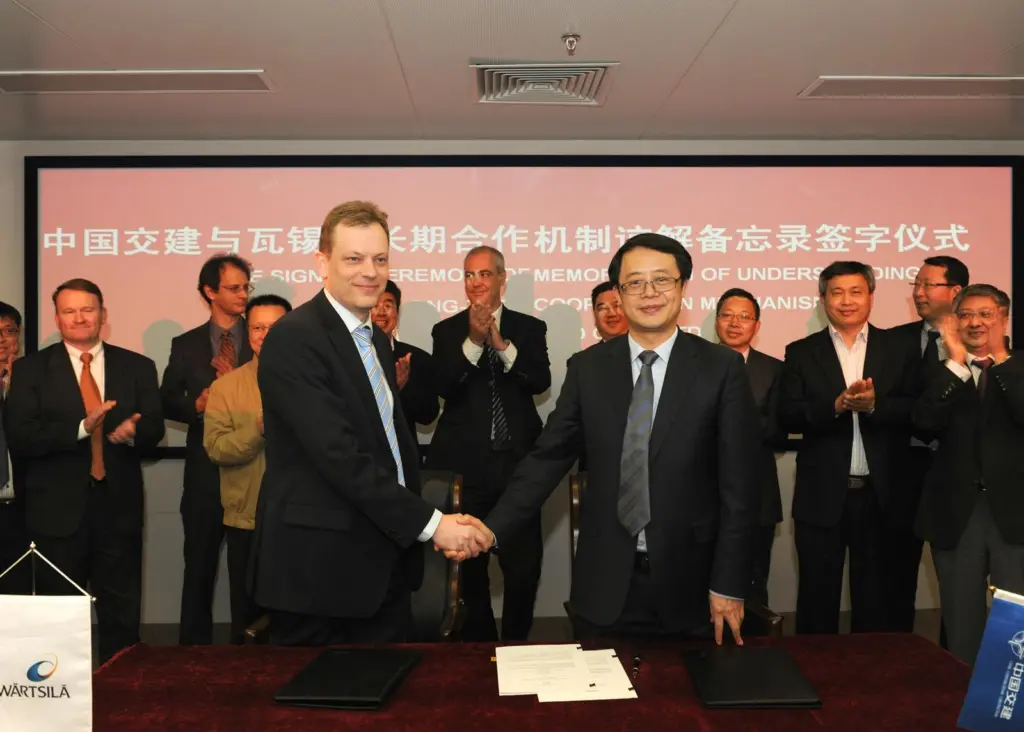Wärtsilä and CCCC signed a long term strategic cooperation agreement back in April 2014