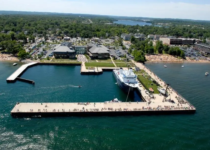 Northwestern Michigan College has its own large docking facility – which can be used for dockside launching of the Falcon