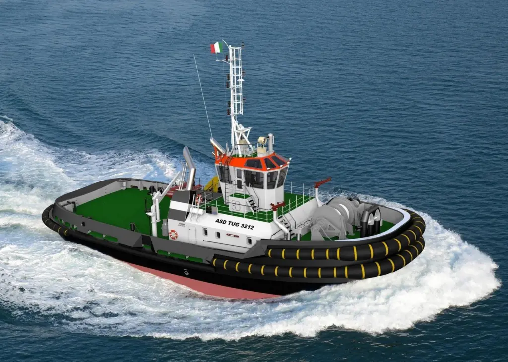The ASD 3212 tug is the first in the Mediterranean region to be equipped with a Damen Render Recovery Escort winch