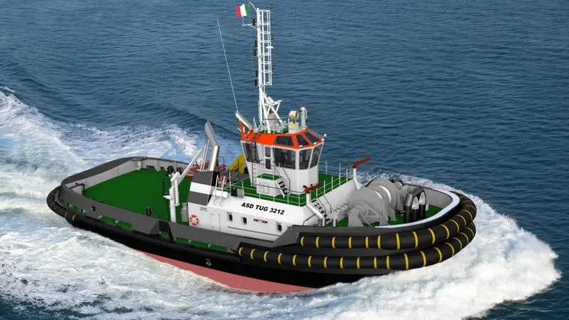 The ASD 3212 tug is the first in the Mediterranean region to be equipped with a Damen Render Recovery Escort winch