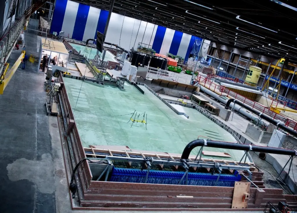 Elements of the new design undergoing testing at MARIN's facilities