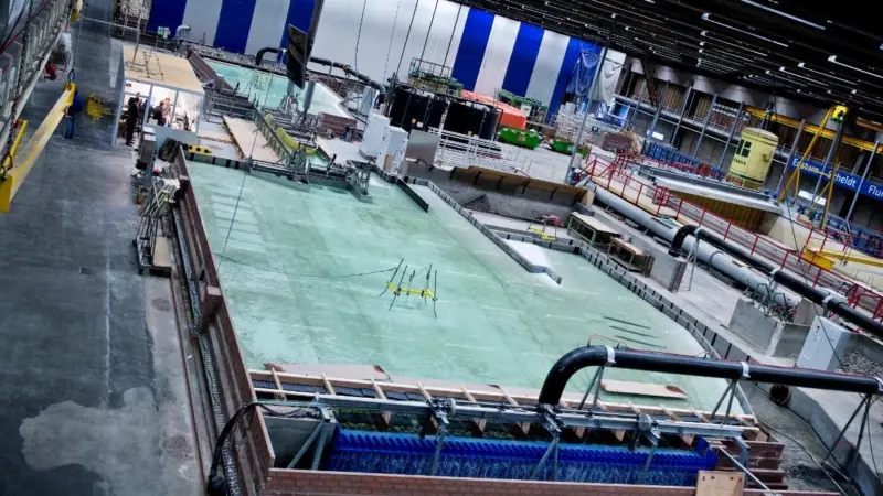 Elements of the new design undergoing testing at MARIN's facilities