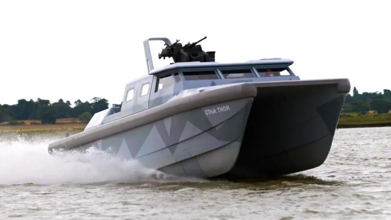 CTruk’s military demonstrator Thor, based on technology used to build offshore wind farm vessels has been exhibited twice at Seawork