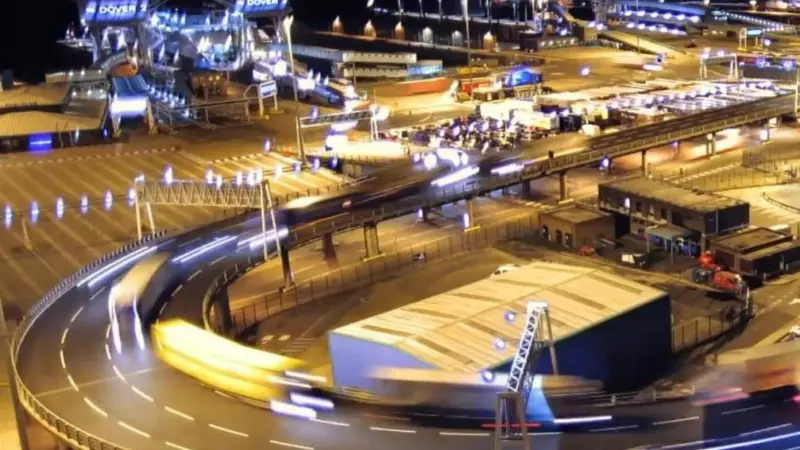 The Port of Dover at night