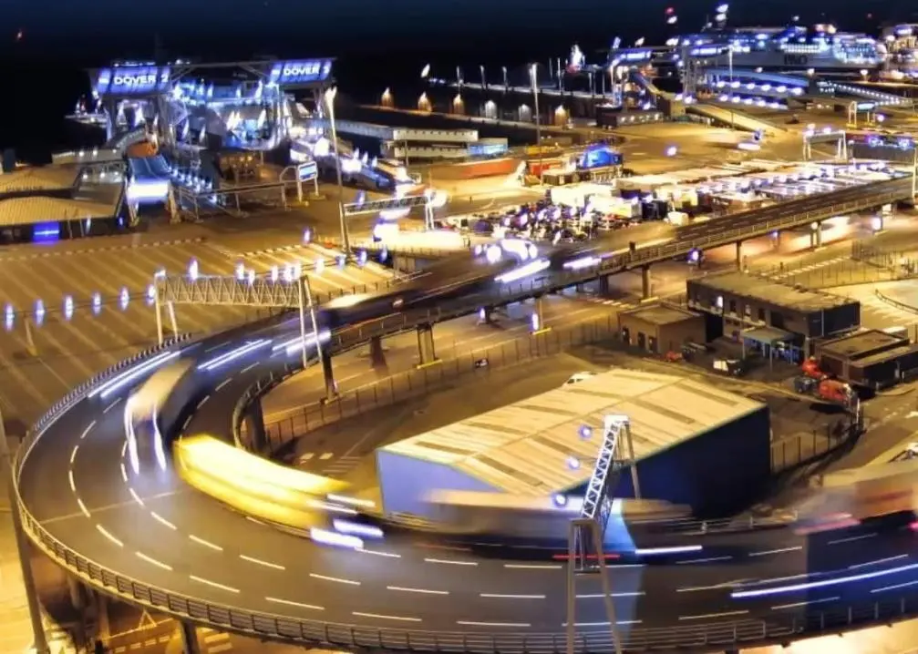 The Port of Dover at night