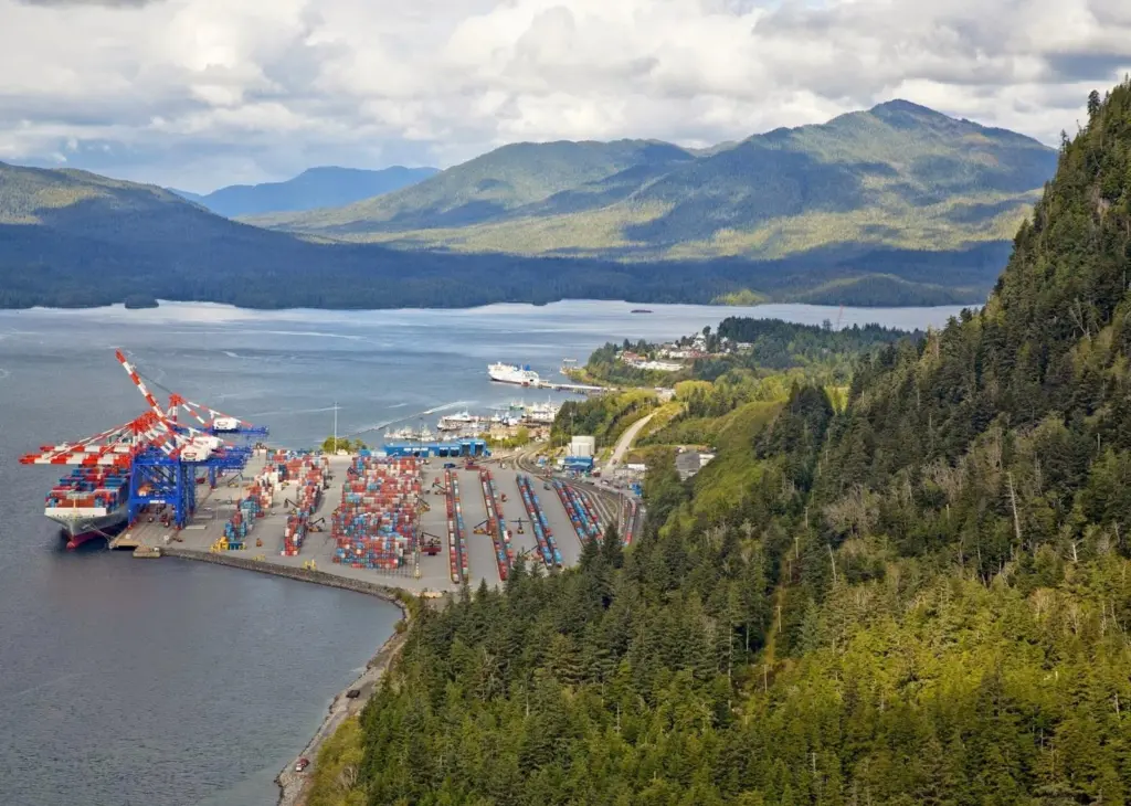 Fairview Container Terminal, looking north (Photo: Prince Rupert Port Authority)