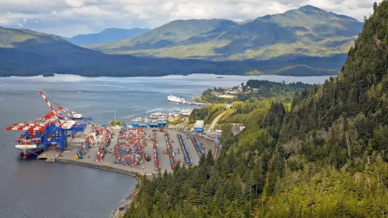 Fairview Container Terminal, looking north (Photo: Prince Rupert Port Authority)