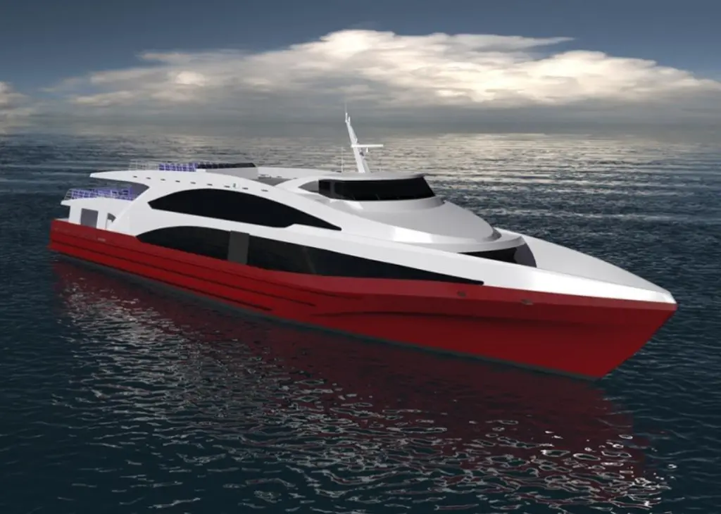 A service speed of 37 knots, with top speed of 40 knots and capacity for 650 passengers will provide efficient transportation