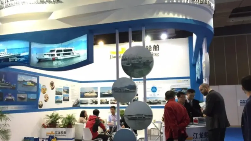 Jilong Shipyard's stand at Seawork Asia 2014