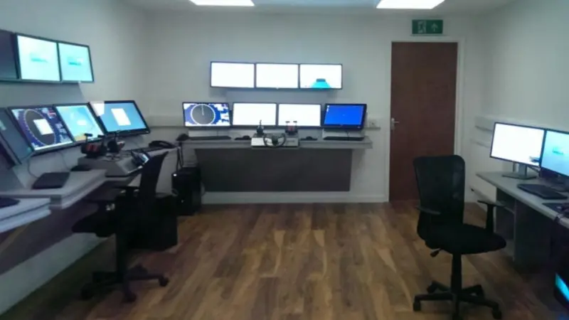 Simulator room at Seahaven Maritime Academy