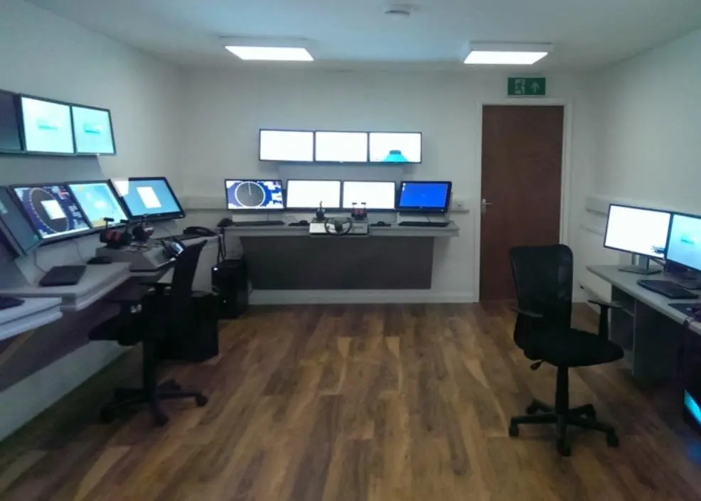 Simulator room at Seahaven Maritime Academy