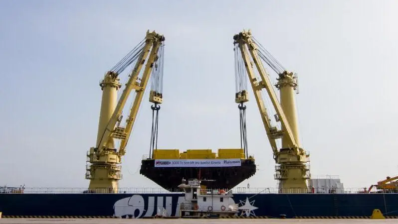 Huisman’s mast crane design has been tested out by Jumbo Kinetic