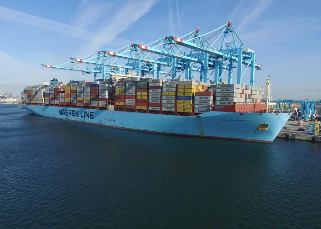 A new record has been set at Maasvlakte II loading the ‘Madison Maersk’