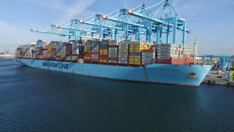 A new record has been set at Maasvlakte II loading the ‘Madison Maersk’