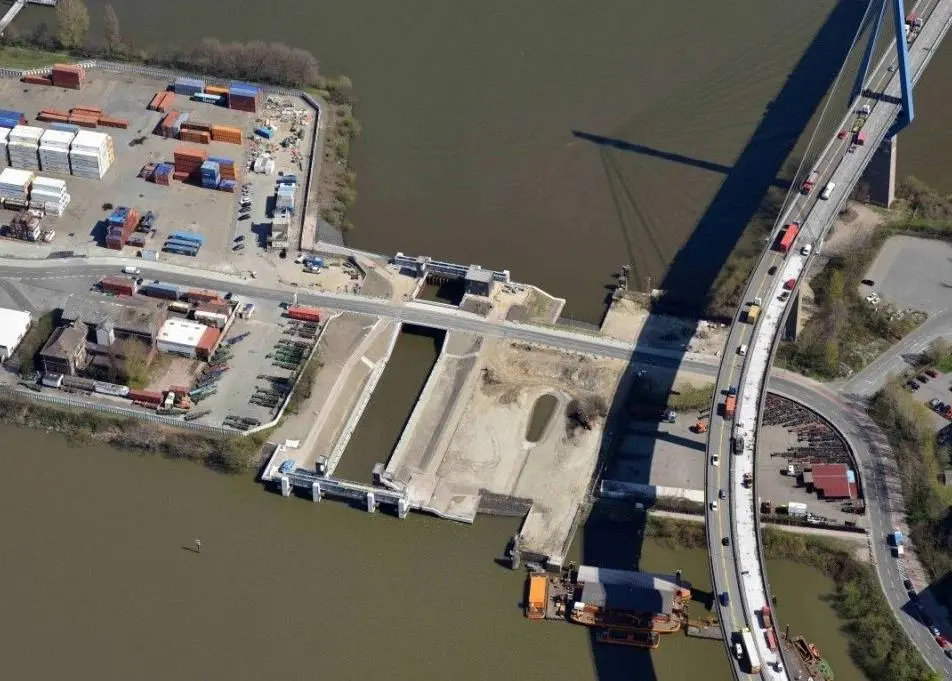 Rebuilt lock is part of Hamburg port expansion