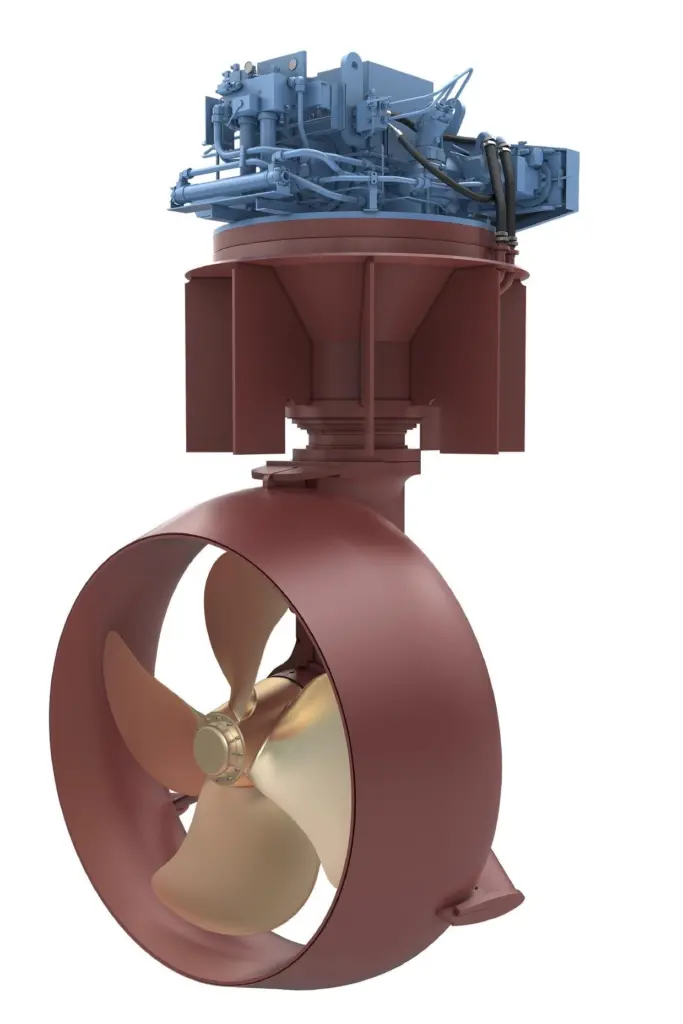 Azimuth thrusters provide thrust in any direction