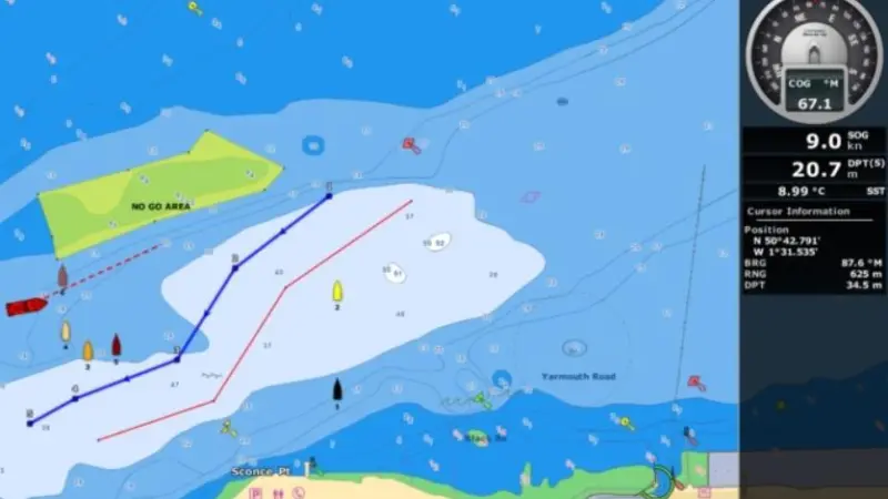 Part of Furuno's new tender tracker interface