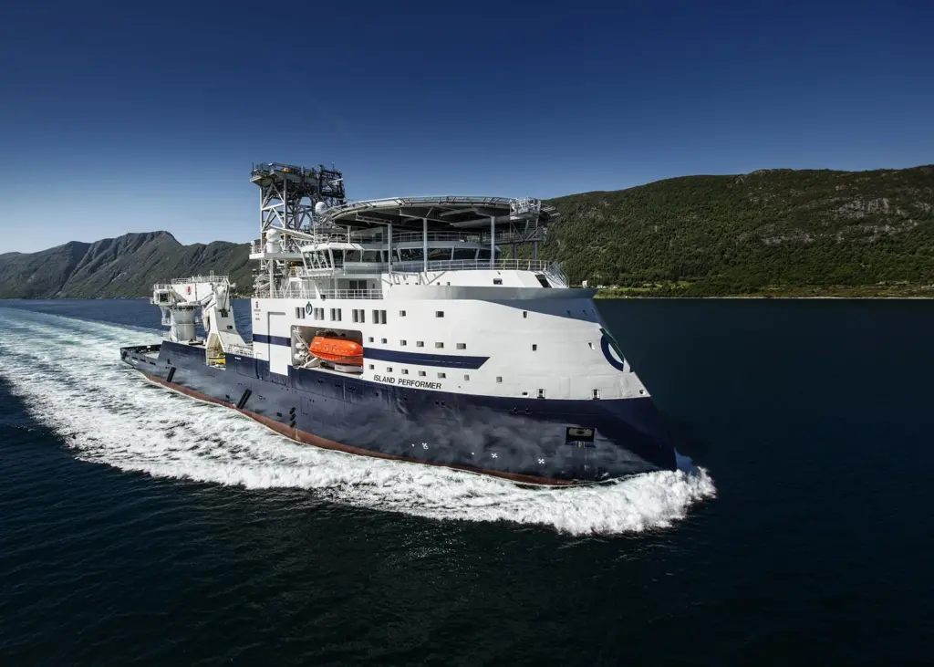 The work is being carried out by Island Offshore's newest vessel, 'Island Performer'