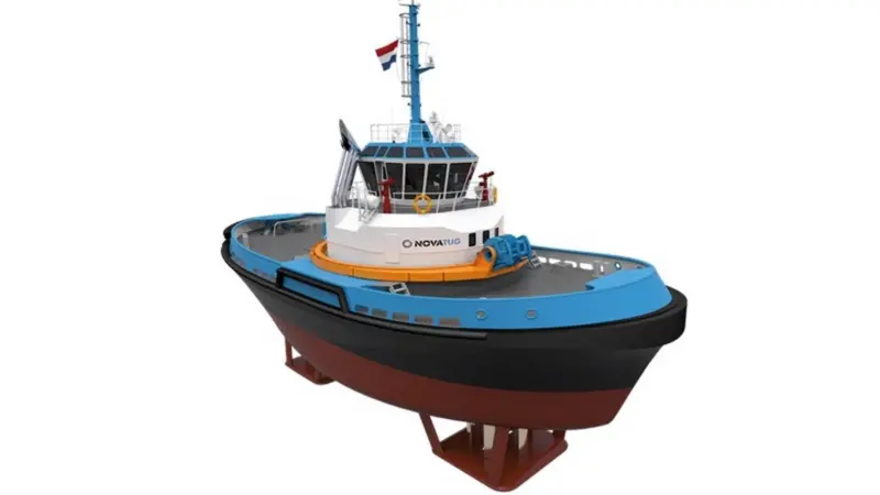 Novatug's Carrousel tug features inline Voith propulsors (Damen)