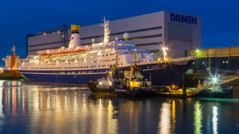 Marco Polo arrived at Damen Shiprepair Vlissingen on the 3rd of November and departed on the 14th of December