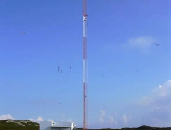 The Loran system relied upon very tall land-based masts