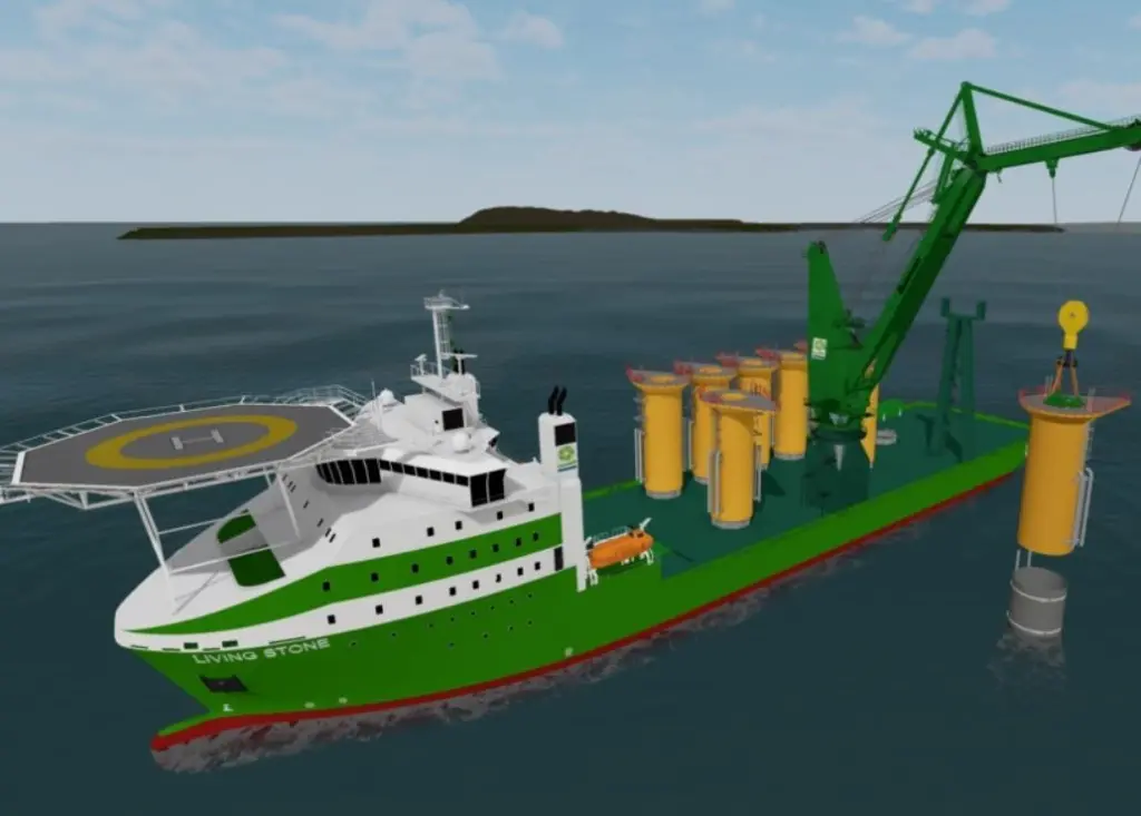 The ‘Living Stone’ will join the fleet of fall-pipe vessels of DEME's offshore division
