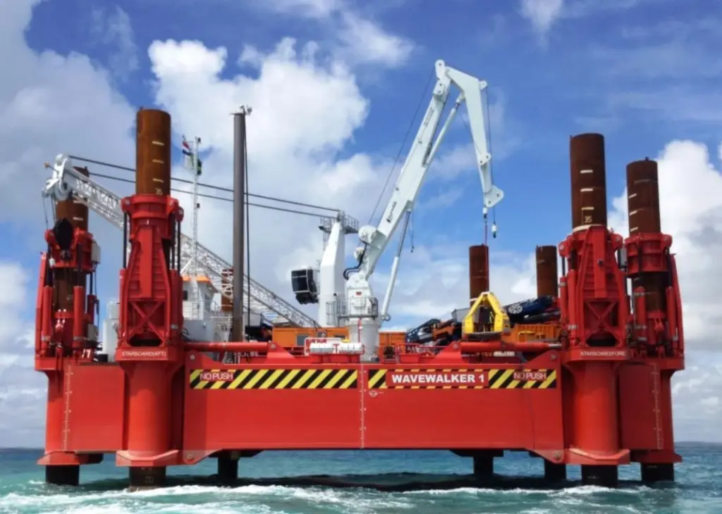 'Wavewalker 1' working on its first job off Brazil