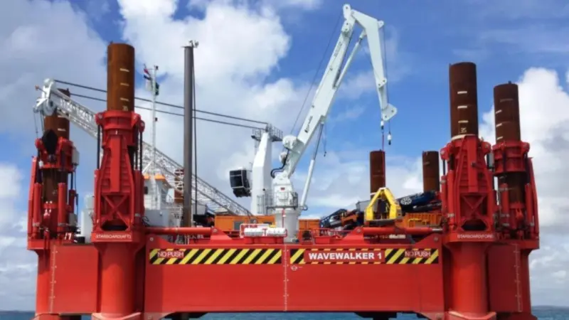 'Wavewalker 1' working on its first job off Brazil