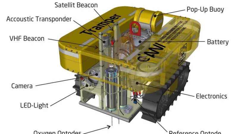 Illustration showing the benthic crawler’s layout. Image: AWI