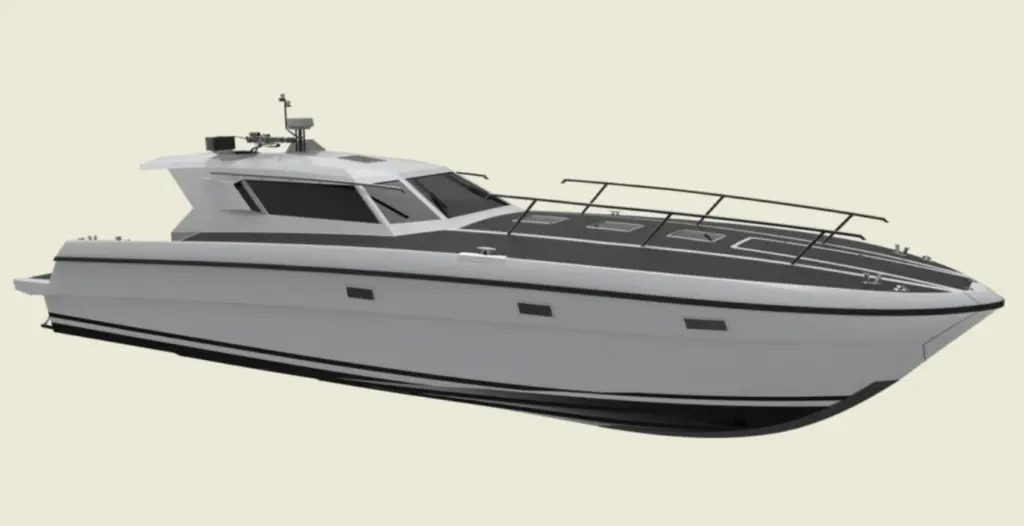 FSD195 is a 20m vessel capable of reaching speeds in excess of 50 knots