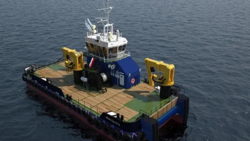 Like all Damen Multi Cats, the 2712 provides spacious deck space