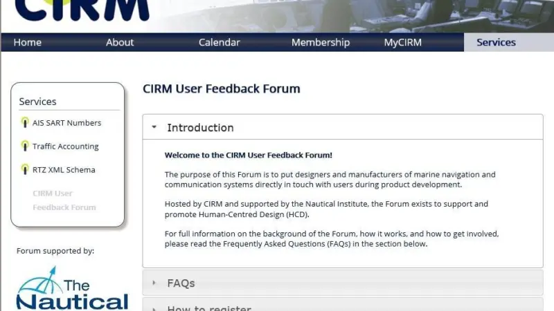 The feedback forum is hosted online on the CIRM.org website