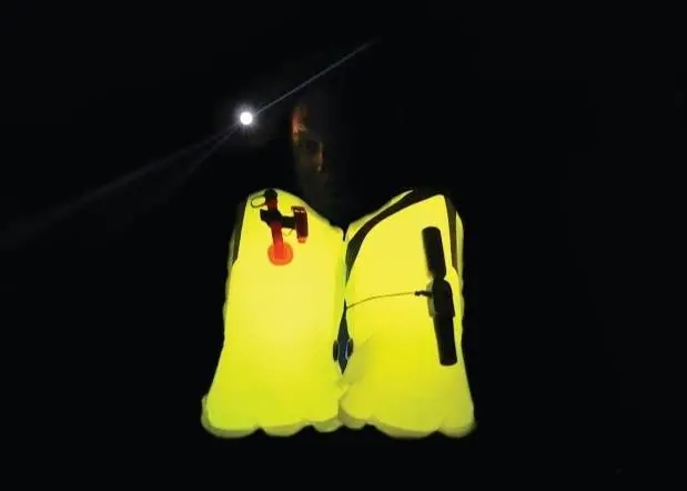Spinlock Lume-On are tiny LED lights that can be attached to the lifejacket bladder,