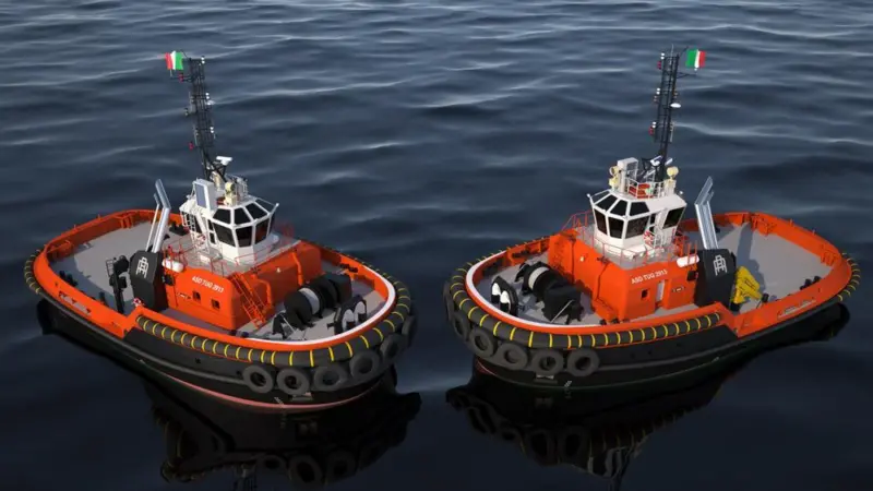 The two ASDs will join Voith tractor and conventional tugs in Rimorchiatori Riuniti's fleet (Damen)