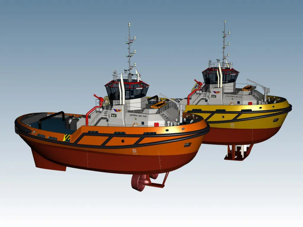 OSD's new tractor tug design has the option of azimuth or Voith propulsion (OSD)