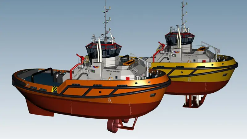 OSD's new tractor tug design has the option of azimuth or Voith propulsion (OSD)