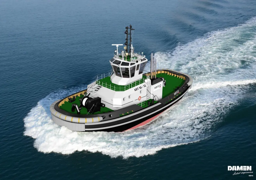 Serco's new ART 80-32 Rotor Tug will be modified for naval duties (Damen)