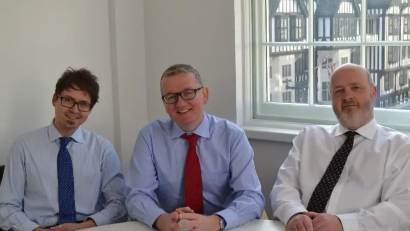 The WQW team – from left Pawel Wysocki, Fergal Quinn and Ed Woollam