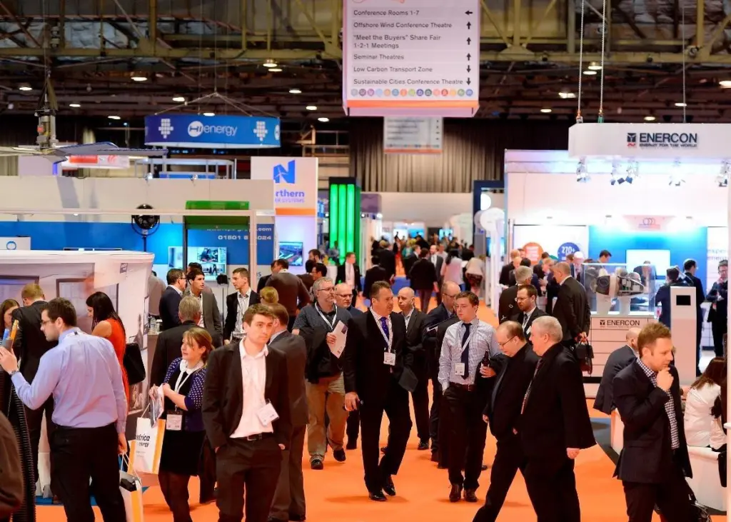 Crowded aisles and stands are a feature of All-Energy
