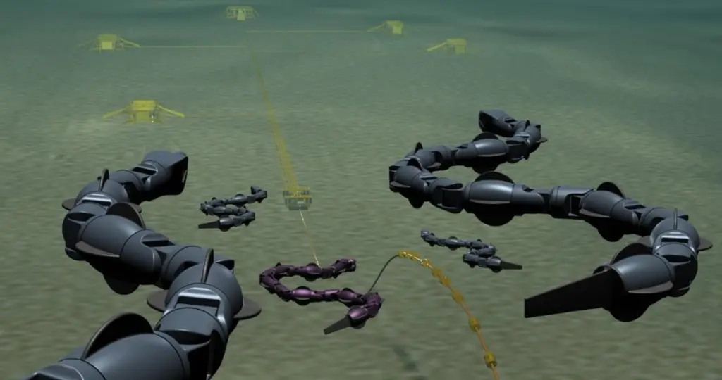 Eelume robots can use their segmented bodies to access constricted areas