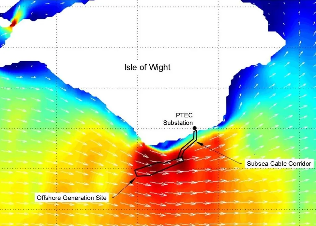 The generators are to be located in the strong tidal race off St Catherine’s Point