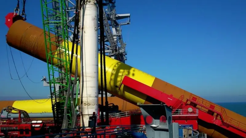 The first 10 monopiles have been installed on schedule by the 'Oleg Strashnov'