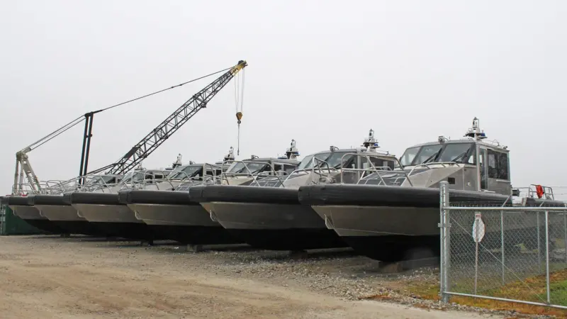 Metal Shark 45’ Defiant-class patrol boats completed and ready for shipment