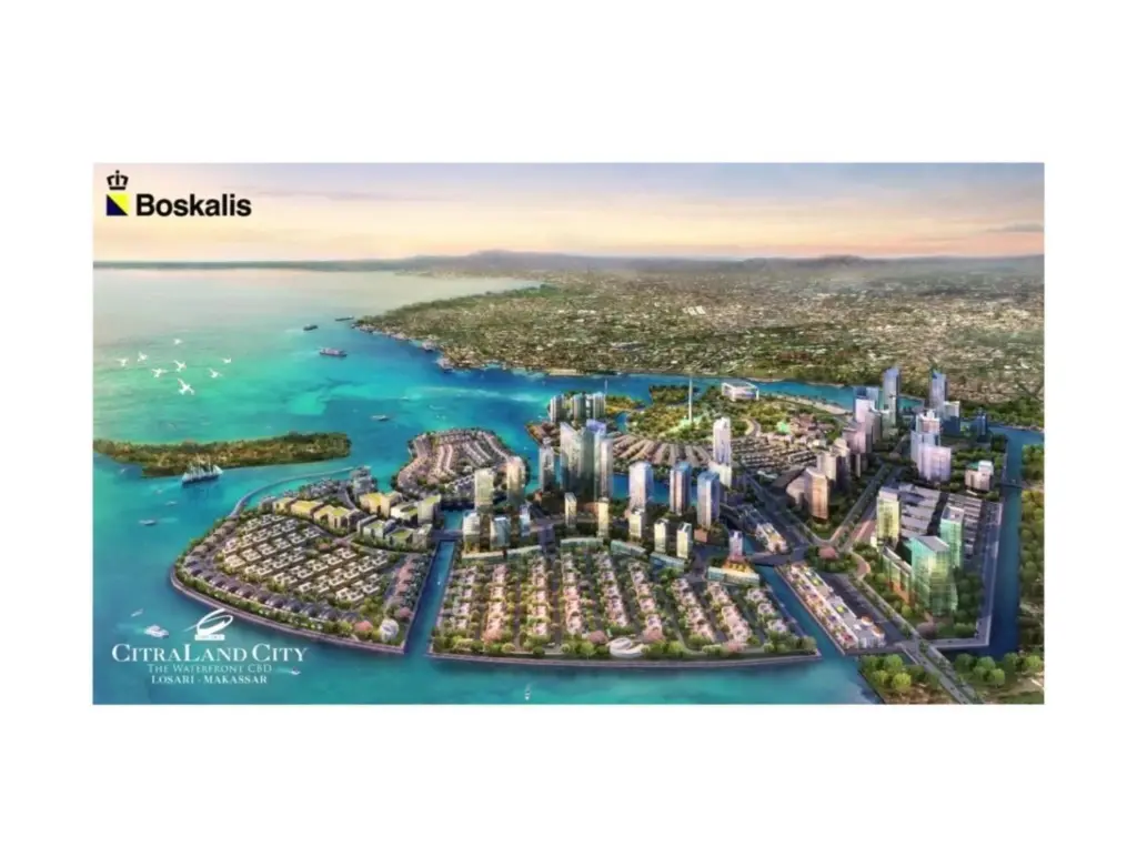 New land created for the Centre Point of Indonesia Project will eventually house the new presidential palace