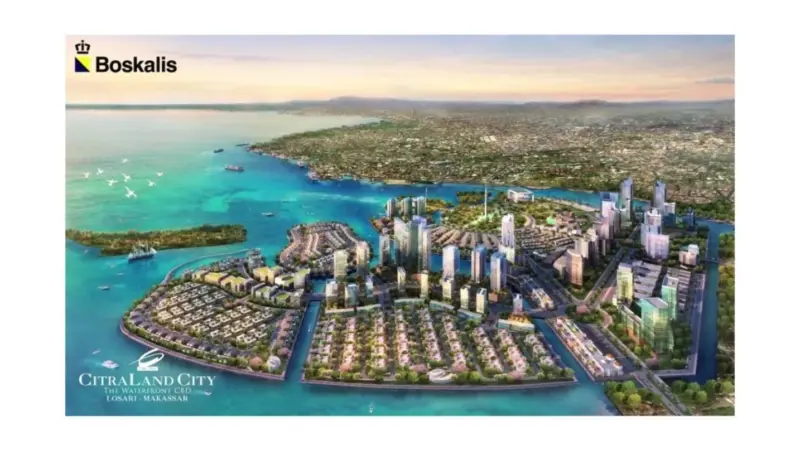 New land created for the Centre Point of Indonesia Project will eventually house the new presidential palace