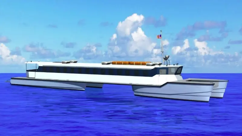 The Tandem Cat has been designed from the outset to operate on long, rough ferry routes