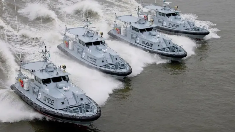 The four patrol boats were fitted out at Damen Shipyards Gorinchem and delivered to Nigeria as a single batch at the beginning of April 2016
