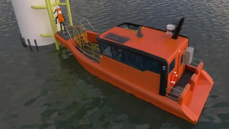 There is a purpose-built docking and fender system for easy access to the offshore monopiles